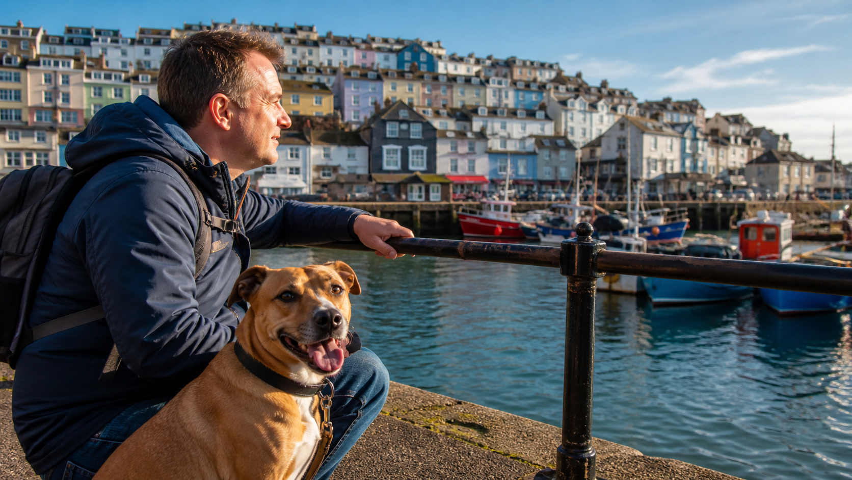 A dog enjoying Brixham
